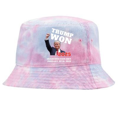 We Made History Trump 2024 Won 2025 Inauguration Day Winner Tie-Dyed Bucket Hat