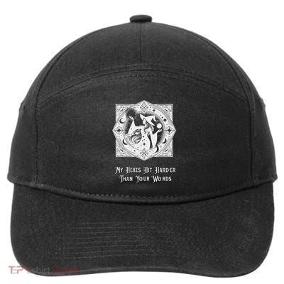 Witch My Hexes Hit Harder Than Your Words Magic Wicked Vamp 7-Panel Snapback Hat