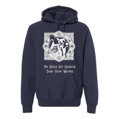 Witch My Hexes Hit Harder Than Your Words Magic Wicked Vamp Premium Hoodie