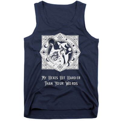 Witch My Hexes Hit Harder Than Your Words Magic Wicked Vamp Tank Top