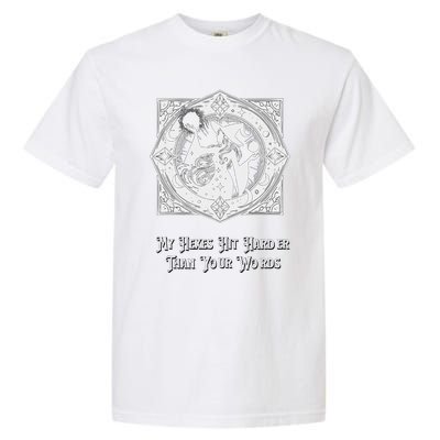 Witch My Hexes Hit Harder Than Your Words Magic Wicked Vamp Garment-Dyed Heavyweight T-Shirt