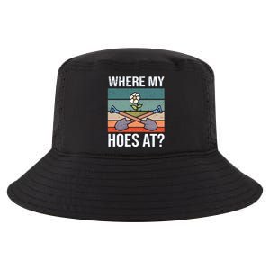 Where My Hoes At Gardening Funny Gardening Gift Cool Comfort Performance Bucket Hat