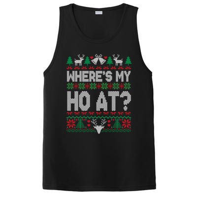 Where My HoS At Ho Matching Couple Christmas Ugly Funny Gift PosiCharge Competitor Tank