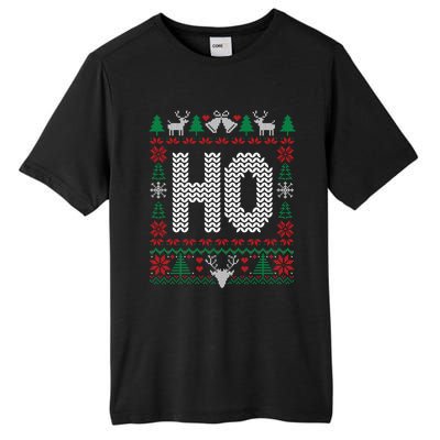 Where My HoS At Ho Matching Couple Christmas Ugly Gift Tall Fusion ChromaSoft Performance T-Shirt