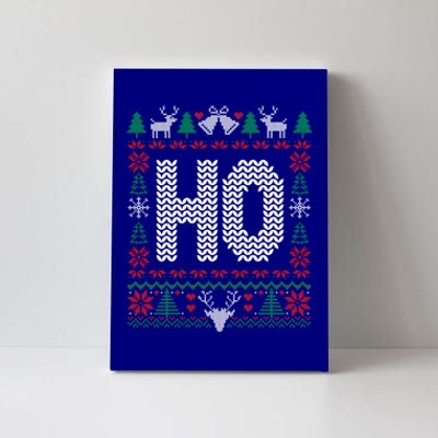 Where My HoS At Ho Matching Couple Christmas Ugly Gift Canvas