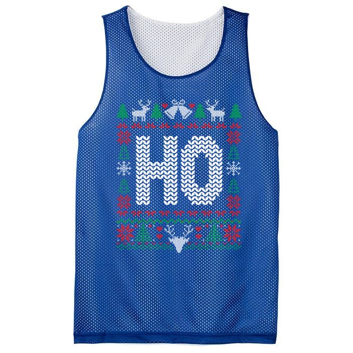 Where My HoS At Ho Matching Couple Christmas Ugly Gift Mesh Reversible Basketball Jersey Tank