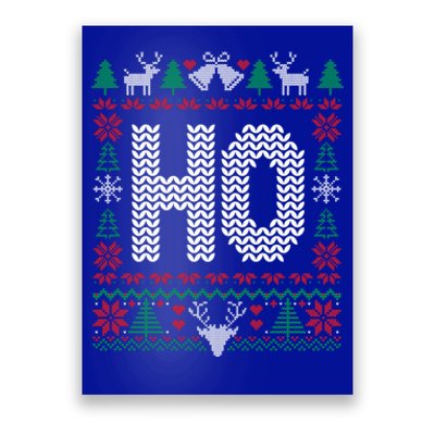 Where My HoS At Ho Matching Couple Christmas Ugly Gift Poster