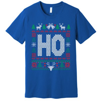 Where My HoS At Ho Matching Couple Christmas Ugly Gift Premium T-Shirt