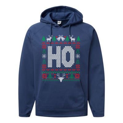 Where My HoS At Ho Matching Couple Christmas Ugly Gift Performance Fleece Hoodie