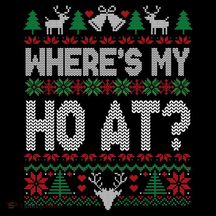 Where My HoS At Ho Matching Couple Christmas Ugly Sweater Cool Gift Cooling Performance Long Sleeve Crew