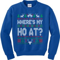 Where My HoS At Ho Matching Couple Christmas Ugly Sweater Cool Gift Kids Sweatshirt