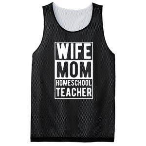 Wife Mom Homeschool Teacher Mother's Day Gift Mesh Reversible Basketball Jersey Tank