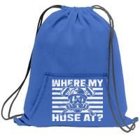 Where My Hose At Firefighter Meaningful Gift Sweatshirt Cinch Pack Bag