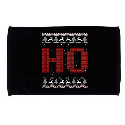 Where My HoS At Ho Matching Couple Santa Ugly Christmas Microfiber Hand Towel