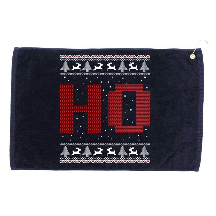 Where My HoS At Ho Matching Couple Santa Ugly Christmas Grommeted Golf Towel