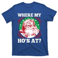 Where My Hos At Santa Funny Christmas Gift T-Shirt