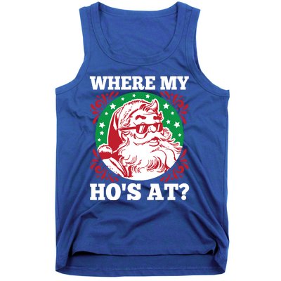 Where My Hos At Santa Funny Christmas Gift Tank Top