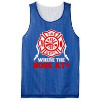 Where My Hose At Funny Firefighter Fire Rescue Cute Gift Mesh Reversible Basketball Jersey Tank