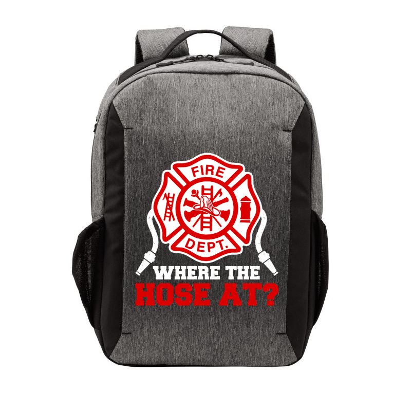 Where My Hose At Funny Firefighter Fire Rescue Cute Gift Vector Backpack