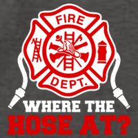 Where My Hose At Funny Firefighter Fire Rescue Cute Gift Vector Backpack
