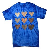 Wo Melanin Heart Black History Pride Valentines Day Gift Tie-Dye T-Shirt