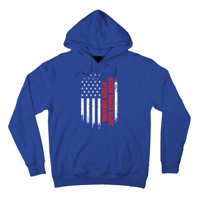 Widow Maker Heart Attack Survivor American Flag Recovery Gift Hoodie