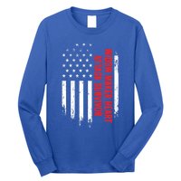 Widow Maker Heart Attack Survivor American Flag Recovery Gift Long Sleeve Shirt