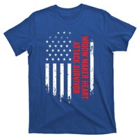 Widow Maker Heart Attack Survivor American Flag Recovery Gift T-Shirt