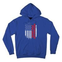 Widow Maker Heart Attack Survivor American Flag Recovery Gift Tall Hoodie