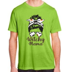 Witchy Mama Halloween Cute Messy Bun Bandana Witch Mom Gift Adult ChromaSoft Performance T-Shirt