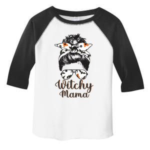 Witchy Mama Halloween Cute Messy Bun Bandana Witch Mom Gift Toddler Fine Jersey T-Shirt