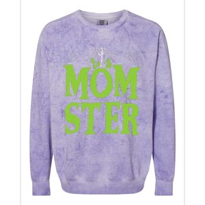 Womens Momster Halloween Monster Best Mom Ever Spooky Mommy Colorblast Crewneck Sweatshirt