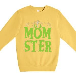 Womens Momster Halloween Monster Best Mom Ever Spooky Mommy Premium Crewneck Sweatshirt