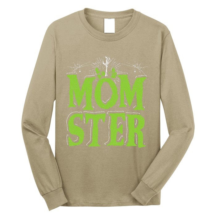 Womens Momster Halloween Monster Best Mom Ever Spooky Mommy Long Sleeve Shirt