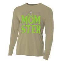 Womens Momster Halloween Monster Best Mom Ever Spooky Mommy Cooling Performance Long Sleeve Crew