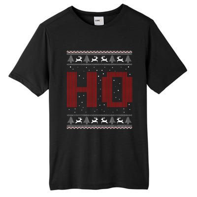 Where My HoS At Ho Matching Couple Santa Ugly Christmas Tall Fusion ChromaSoft Performance T-Shirt