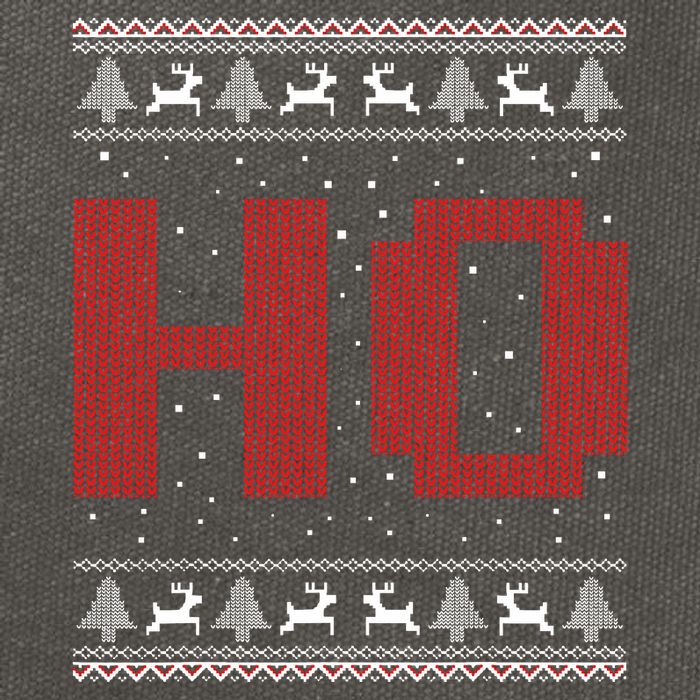 Where My HoS At Ho Matching Couple Santa Ugly Christmas Cotton Canvas Backpack