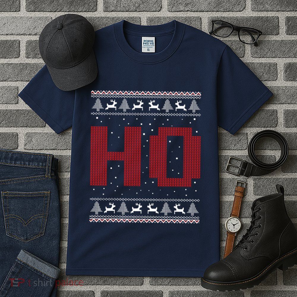 Where My HoS At Ho Matching Couple Santa Ugly Christmas Tall T-Shirt