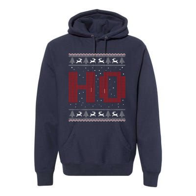 Where My HoS At Ho Matching Couple Santa Ugly Christmas Premium Hoodie