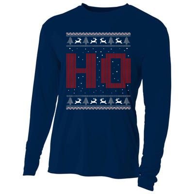 Where My HoS At Ho Matching Couple Santa Ugly Christmas Cooling Performance Long Sleeve Crew