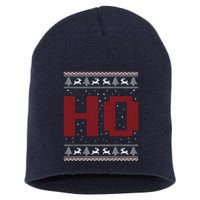 Where My HoS At Ho Matching Couple Santa Ugly Christmas Short Acrylic Beanie