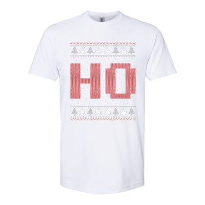 Where My HoS At Ho Matching Couple Santa Ugly Christmas Softstyle CVC T-Shirt