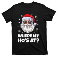 Where My Ho's At Funny Christmas Santa Inappropriate T-Shirt