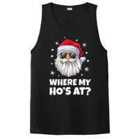 Where My Ho's At Funny Christmas Santa Inappropriate PosiCharge Competitor Tank