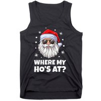 Where My Ho's At Funny Christmas Santa Inappropriate Tank Top