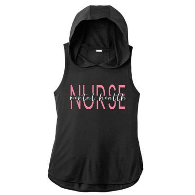 Wo Mental Health Nurse Therapist Awareness Ladies PosiCharge Tri-Blend Wicking Draft Hoodie Tank