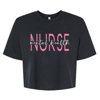 Wo Mental Health Nurse Therapist Awareness Bella+Canvas Jersey Crop Tee