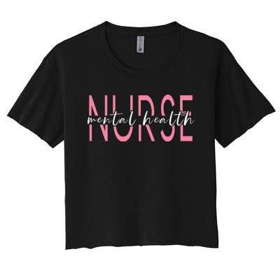 Wo Mental Health Nurse Therapist Awareness Women's Crop Top Tee