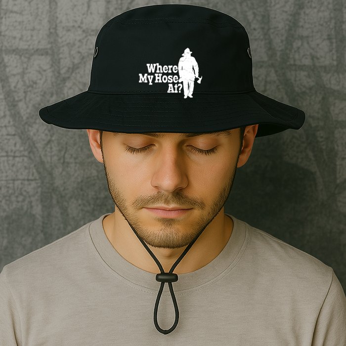 Where My Hose At? Firefighter Design Cool Gift Bucket Hat