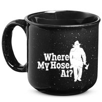 Where My Hose At? Firefighter Design Cool Gift 15oz Campfire Ceramic Mug